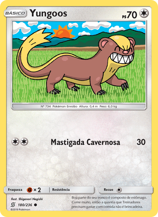 Yungoos 180 — Sintonia Mental (Portuguese Pokémon TCG card)