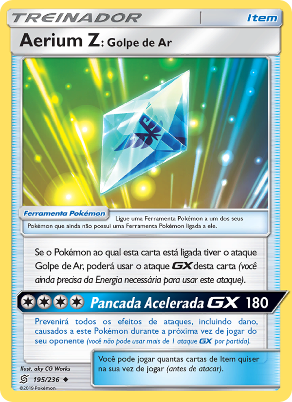 Aerium Z: Golpe de Ar 195 — Sintonia Mental  (Portuguese Pokémon TCG card)