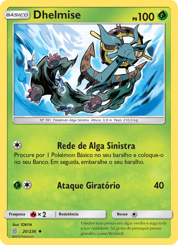 Dhelmise 20 — Sintonia Mental  (Portuguese Pokémon TCG card)
