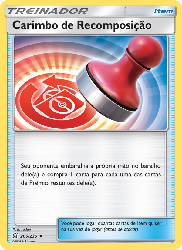 Carimbo de Recomposição 206 — Sintonia Mental  (Portuguese Pokémon TCG card)