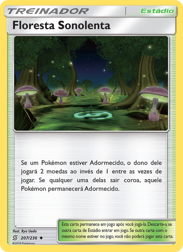 Floresta Sonolenta 207 — Sintonia Mental  (Portuguese Pokémon TCG card)