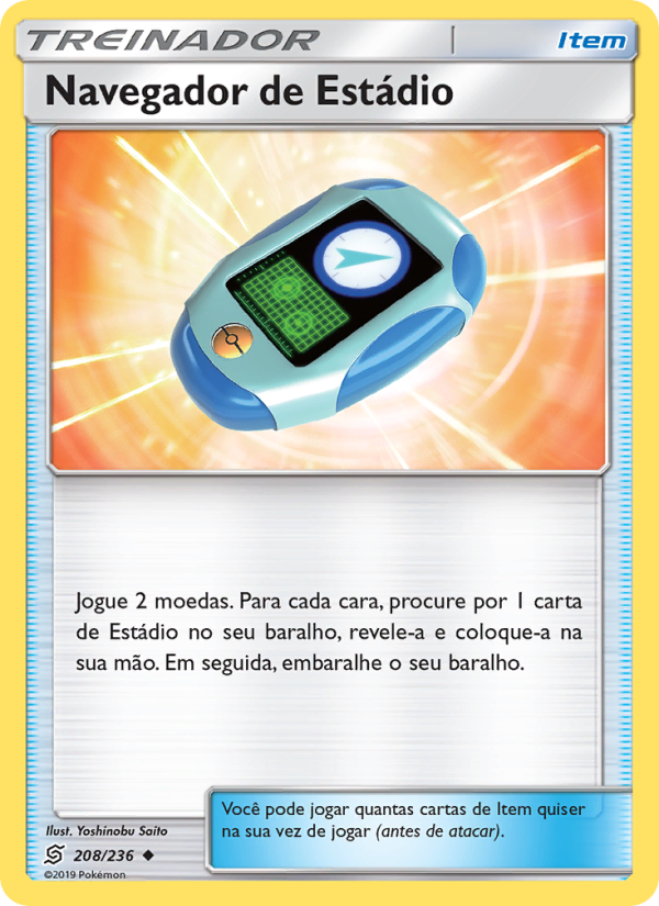 Navegador de Estádio 208 — Sintonia Mental  (Portuguese Pokémon TCG card)