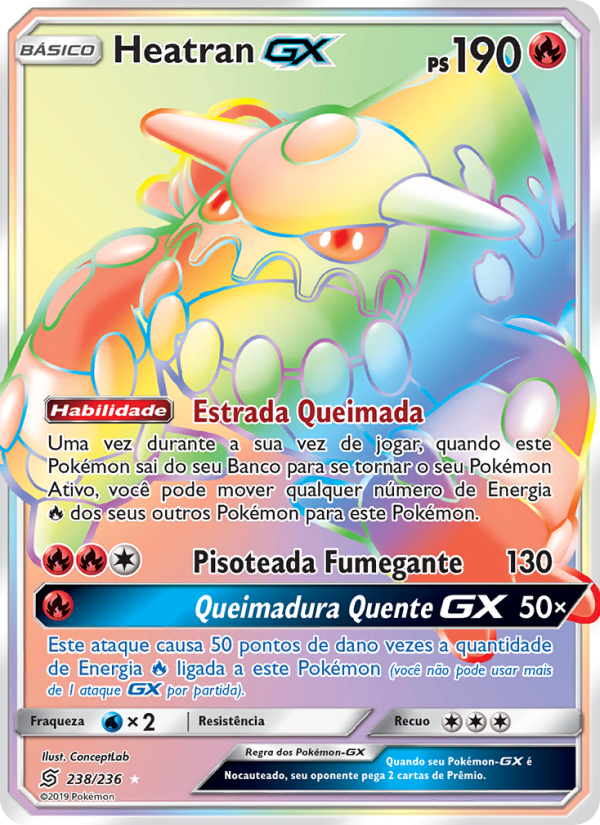 Heatran GX 238 — Sintonia Mental (Portuguese Pokémon TCG card)
