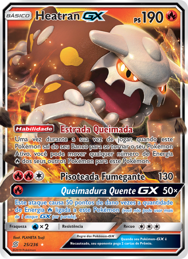 Heatran GX 25 — Sintonia Mental  (Portuguese Pokémon TCG card)