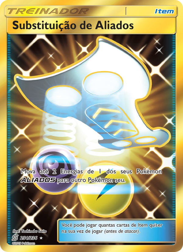 Substituição de Aliados 254 — Sintonia Mental (Portuguese Pokémon TCG card)
