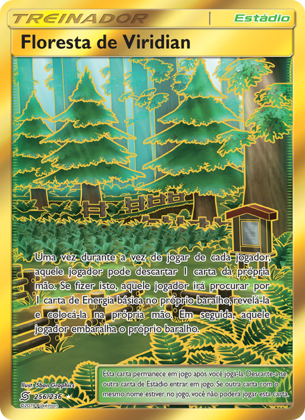 Floresta de Viridian 256 — Sintonia Mental  (Portuguese Pokémon TCG card)