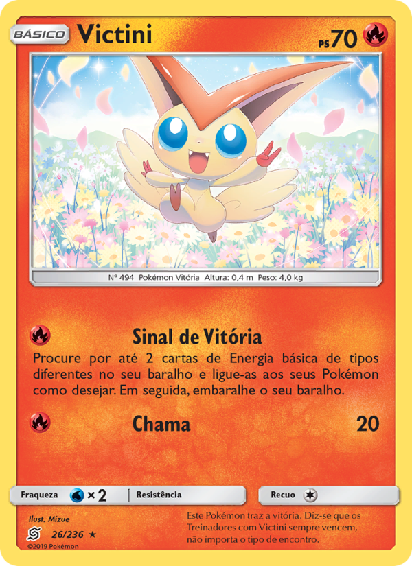 Victini 26 — Sintonia Mental  (Portuguese Pokémon TCG card)