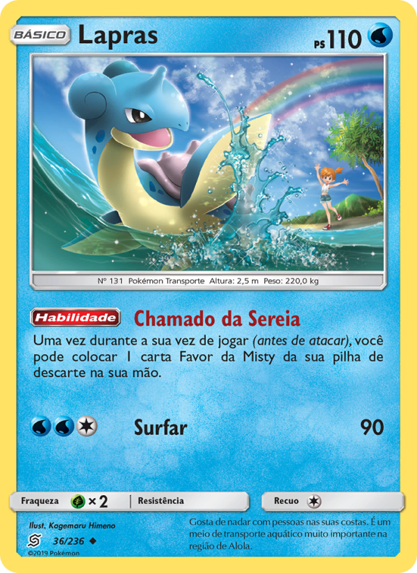 Lapras 36 — Sintonia Mental (Portuguese Pokémon TCG card)