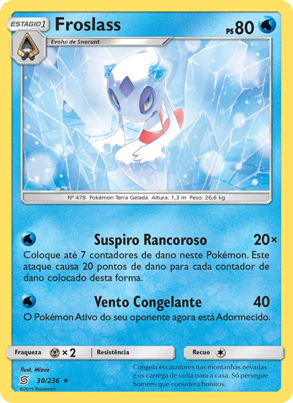 Froslass 38 — Sintonia Mental (Portuguese Pokémon TCG card)