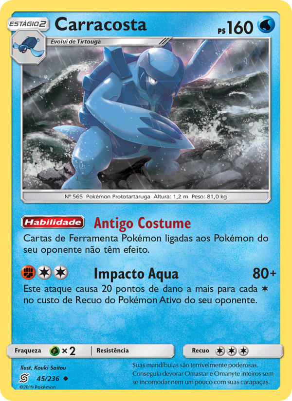 Carracosta 45 — Sintonia Mental (Portuguese Pokémon TCG card)