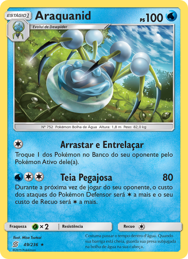 Araquanid 49 — Sintonia Mental (Portuguese Pokémon TCG card)