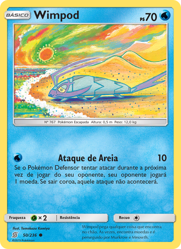 Wimpod 50 — Sintonia Mental (Portuguese Pokémon TCG card)