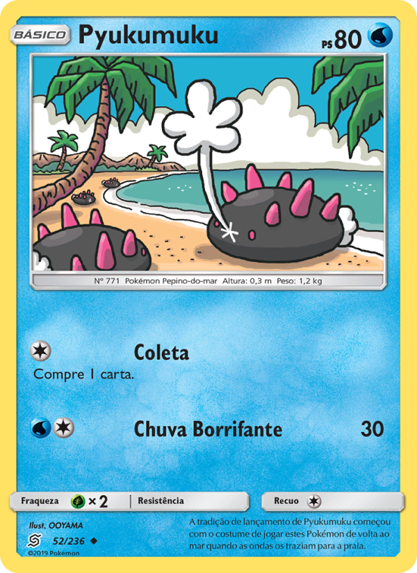 Pyukumuku 52 — Sintonia Mental (Portuguese Pokémon TCG card)