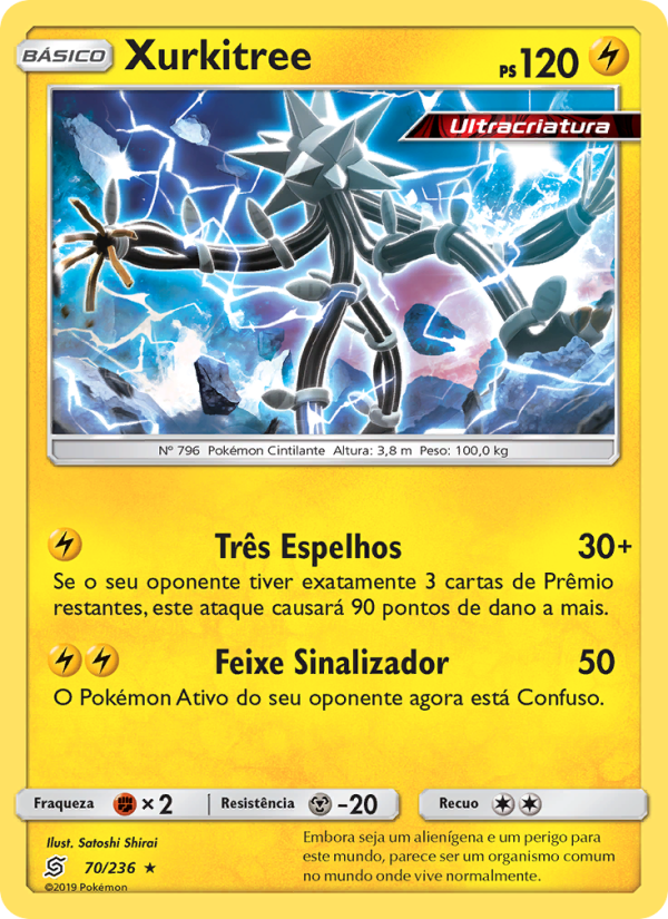 Xurkitree 70 — Sintonia Mental  (Portuguese Pokémon TCG card)