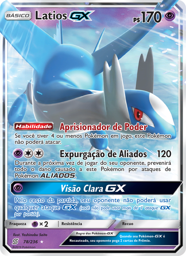 Latios GX 78 — Sintonia Mental (Portuguese Pokémon TCG card)