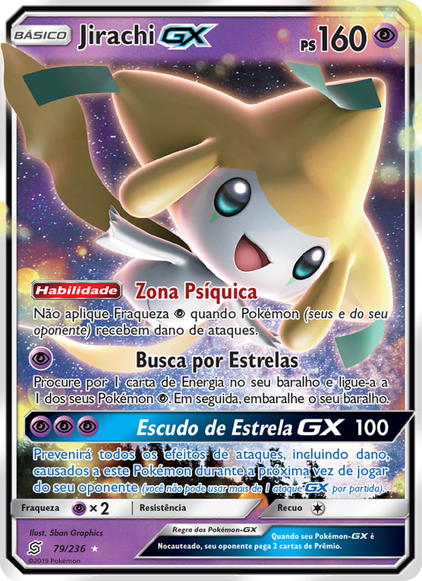 Jirachi GX 79 — Sintonia Mental (Portuguese Pokémon TCG card)