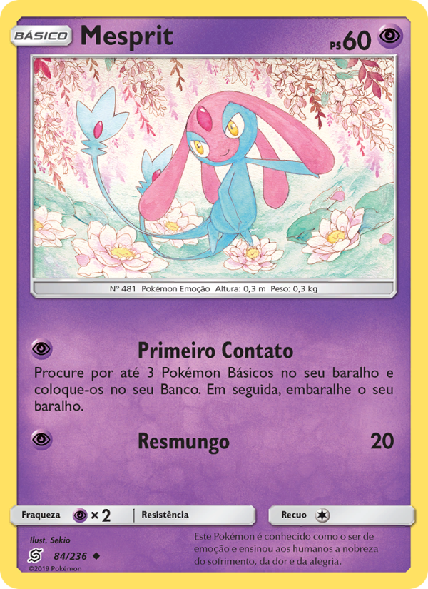 Mesprit 84 — Sintonia Mental  (Portuguese Pokémon TCG card)