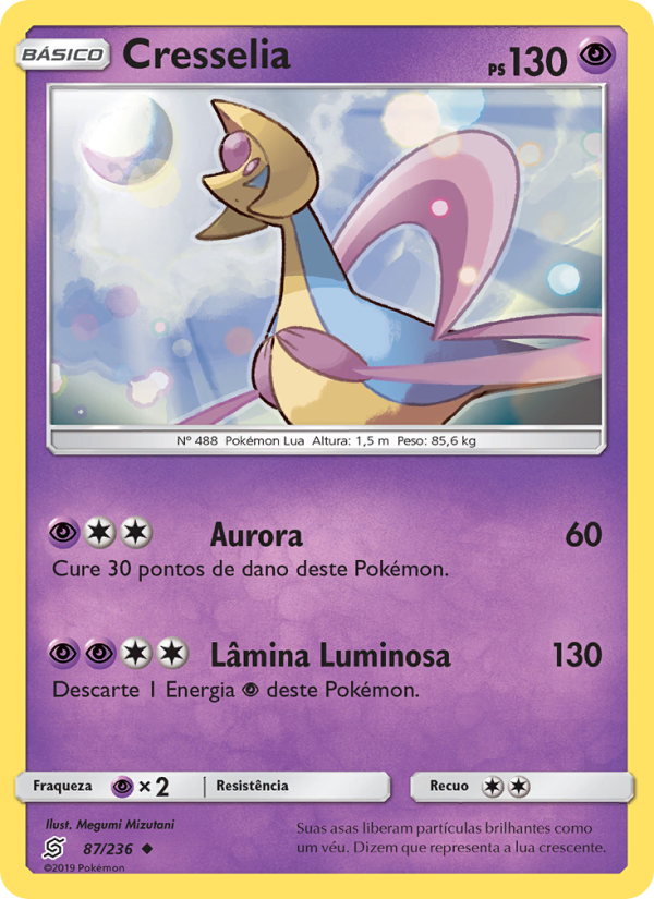 Cresselia 87 — Sintonia Mental  (Portuguese Pokémon TCG card)
