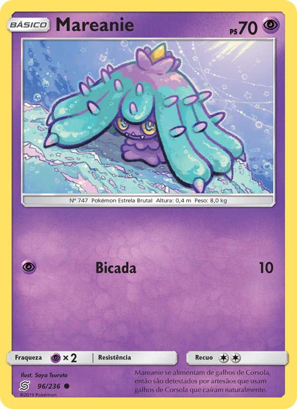 Mareanie 96 — Sintonia Mental  (Portuguese Pokémon TCG card)