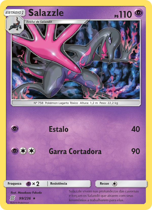 Salazzle 99 — Sintonia Mental  (Portuguese Pokémon TCG card)