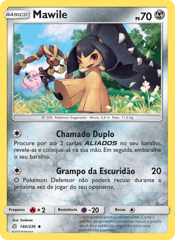 Mawile 140 — Eclipse Cósmico (Portuguese Pokémon TCG card)