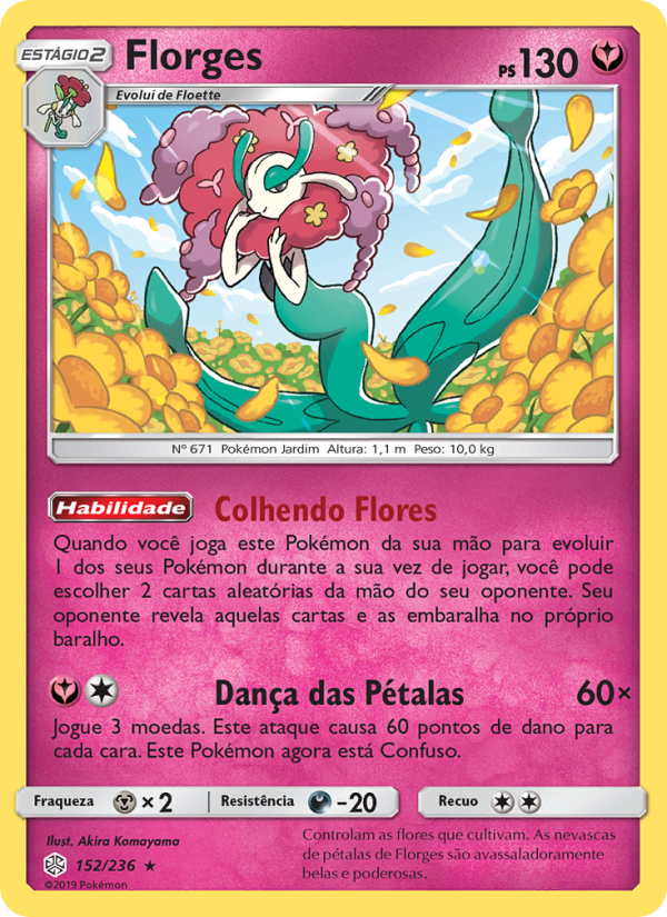 Florges 152 — Eclipse Cósmico (Portuguese Pokémon TCG card)
