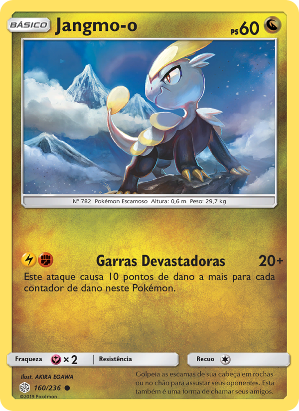 Jangmo-o 160 — Eclipse Cósmico (Portuguese Pokémon TCG card)