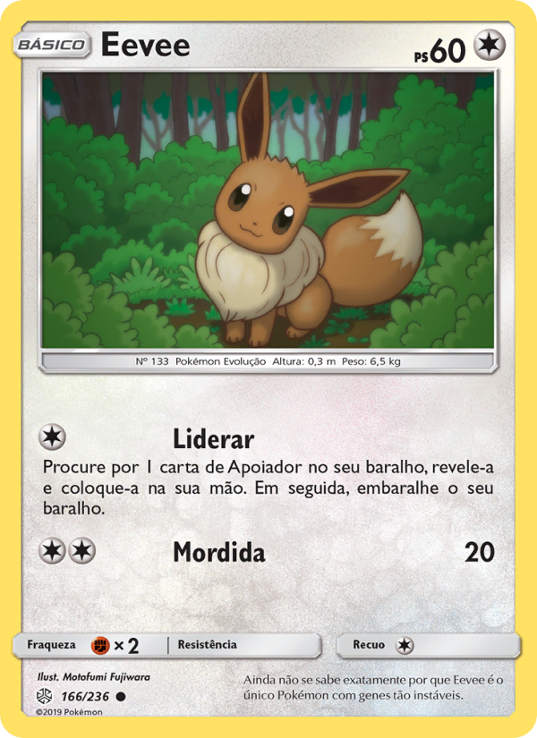 Eevee 166 — Cosmic Eclipse (Portuguese Pokémon TCG card)