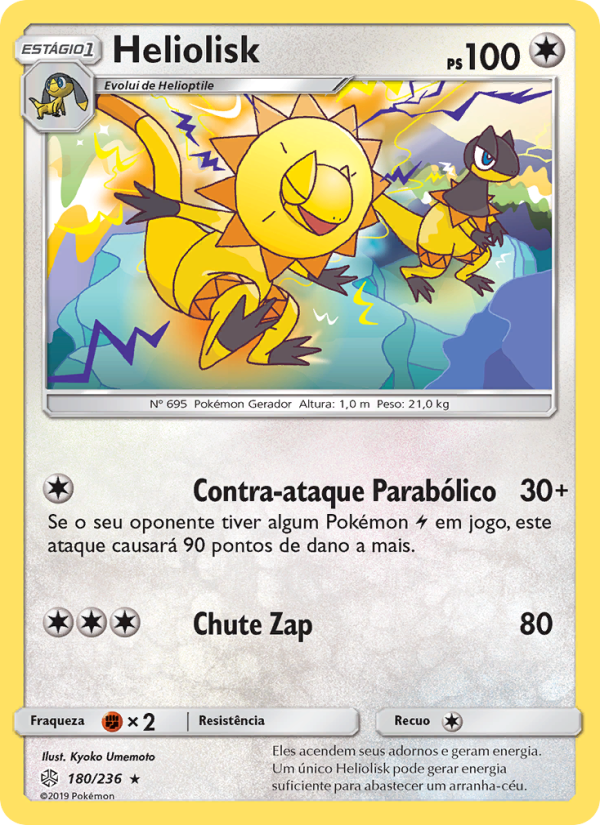 Heliolisk 180 — Eclipse Cósmico (Portuguese Pokémon TCG card)