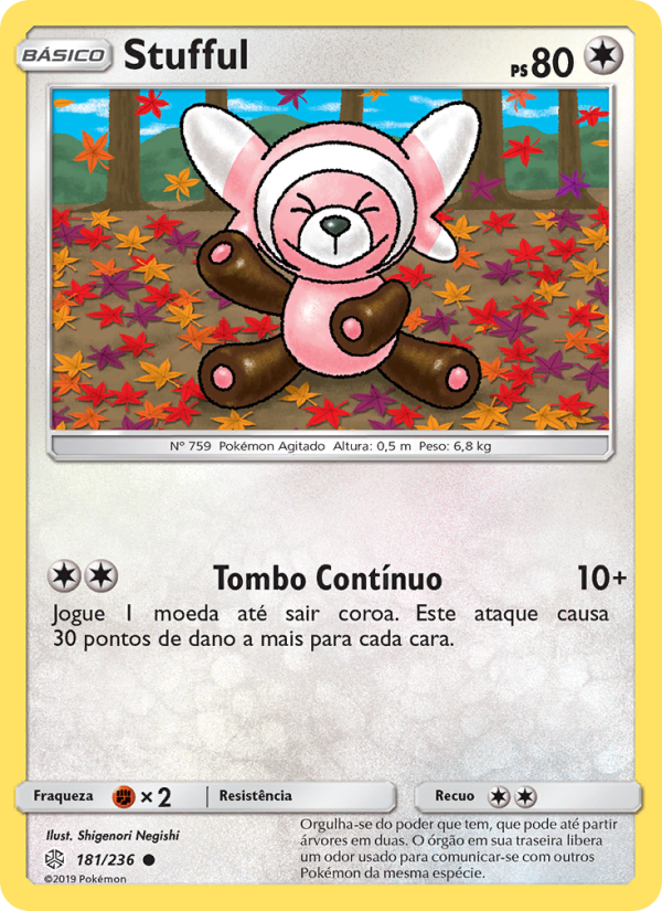 Stufful 181 — Eclipse Cósmico (Portuguese Pokémon TCG card)