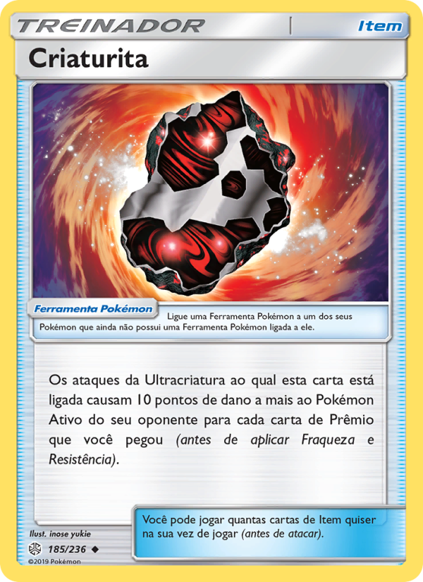 Criaturita 185 — Eclipse Cósmico (Portuguese Pokémon TCG card)
