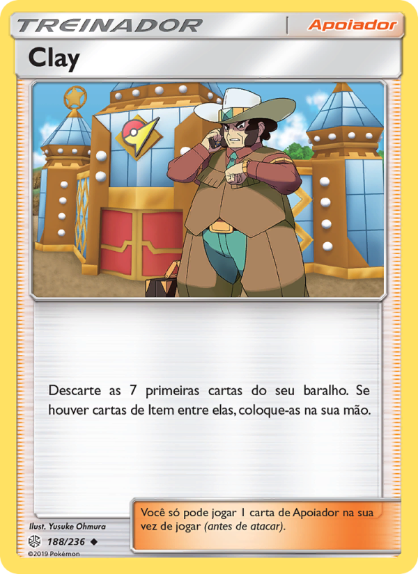 Clay 188 — Eclipse Cósmico (Portuguese Pokémon TCG card)
