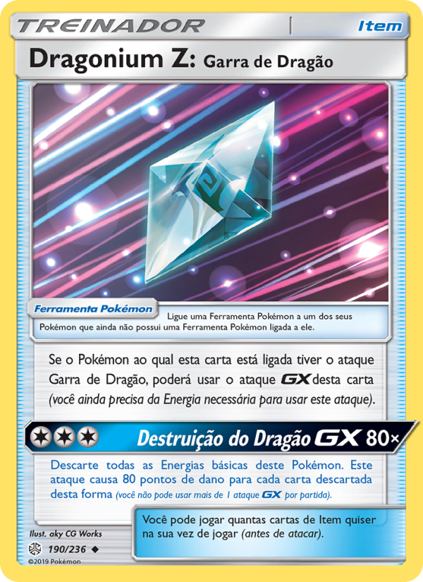 Dragonium Z: Garra de Dragão 190 — Eclipse Cósmico (Portuguese Pokémon TCG card)