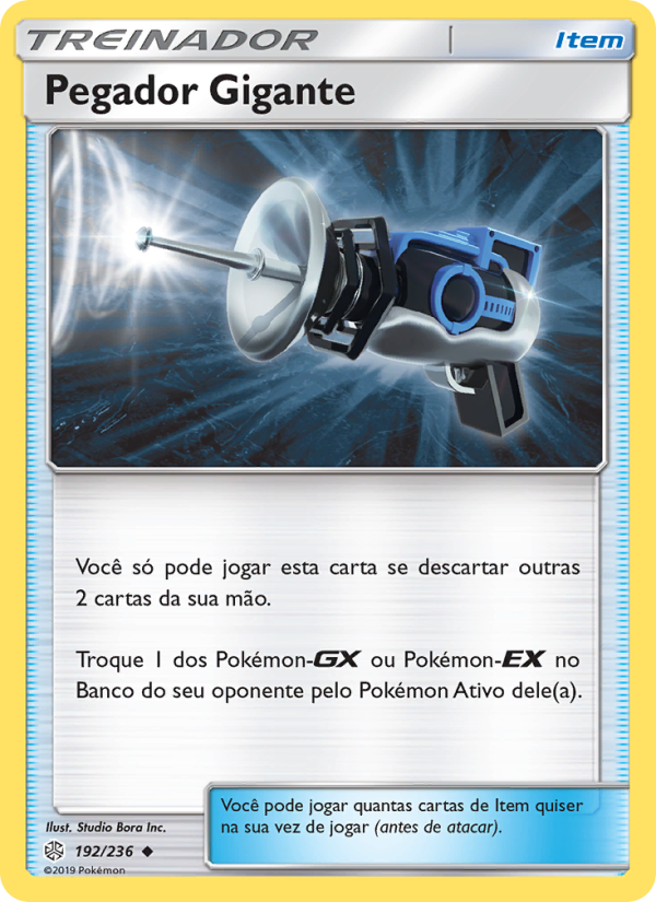 Pegador Gigante 192 — Eclipse Cósmico (Portuguese Pokémon TCG card)