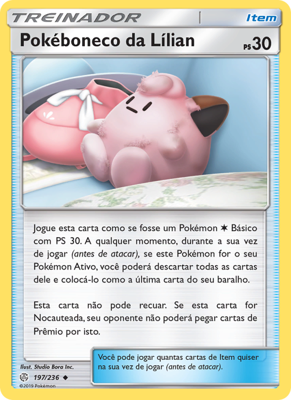Pokéboneco da Lílian 197 — Eclipse Cósmico (Portuguese Pokémon TCG card)