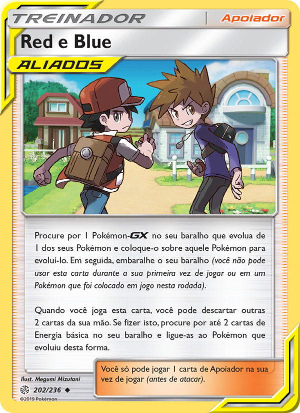 Red e Blue 202 — Eclipse Cósmico (Portuguese Pokémon TCG card)