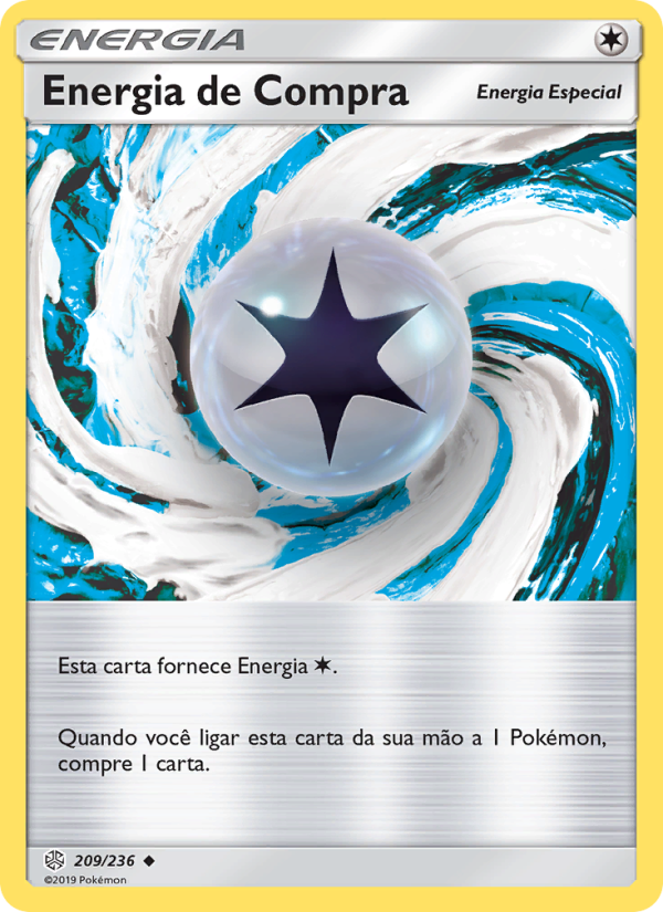 Energia de Compra 209 — Eclipse Cósmico (Portuguese Pokémon TCG card)