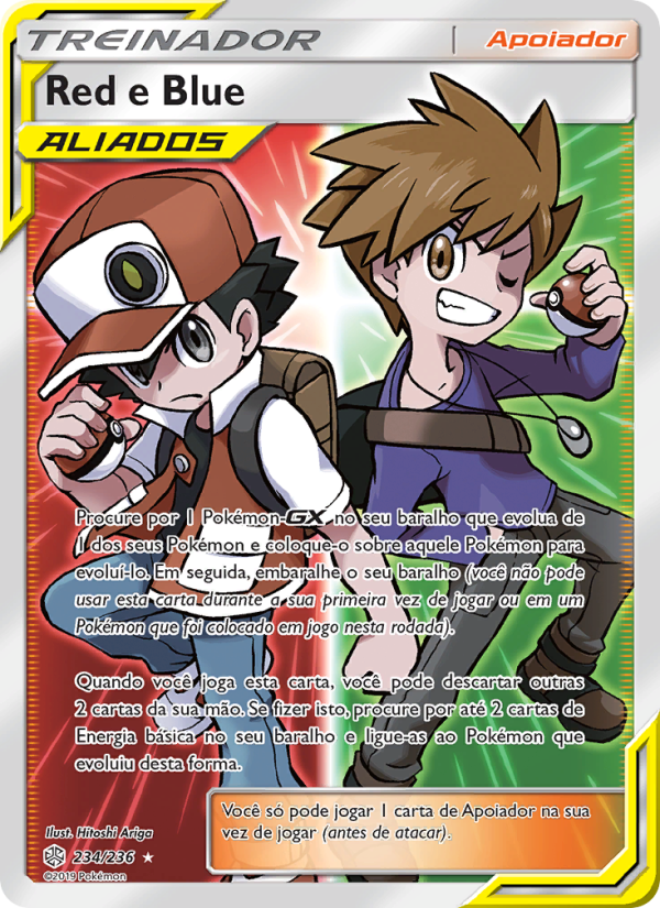 Red e Blue 234 — Eclipse Cósmico (Portuguese Pokémon TCG card)