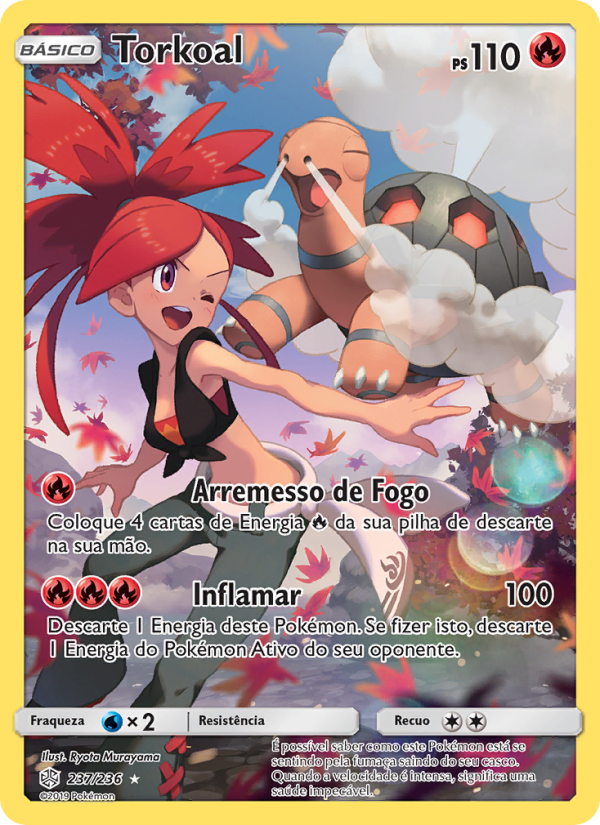 Torkoal 237 — Eclipse Cósmico (Portuguese Pokémon TCG card)