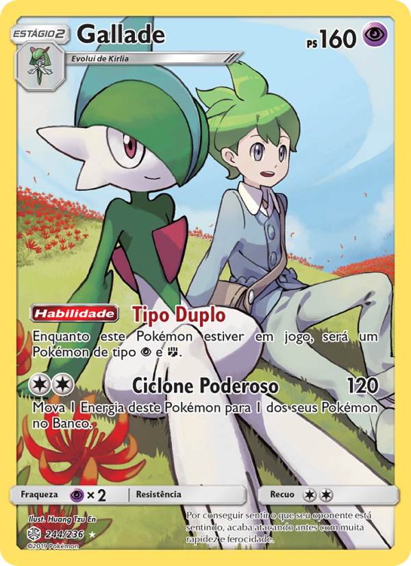 Gallade 244 — Eclipse Cósmico (Portuguese Pokémon TCG card)