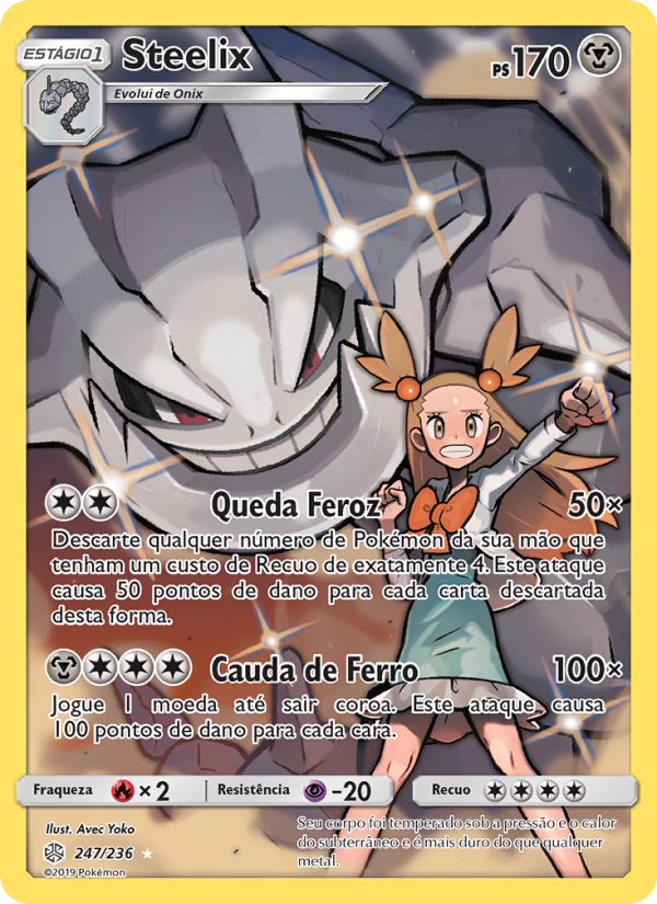 Steelix 247 — Eclipse Cósmico (Portuguese Pokémon TCG card)