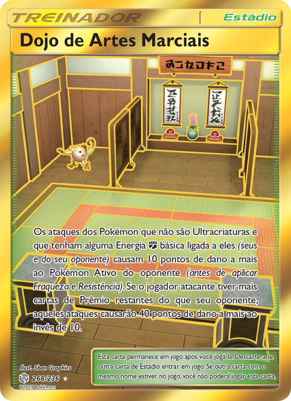 Dojo de Artes Marciais 268 — Eclipse Cósmico (Portuguese Pokémon TCG card)