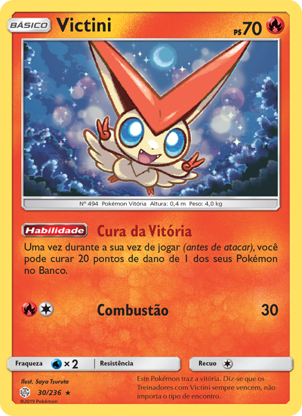 Victini 30 — Eclipse Cósmico (Portuguese Pokémon TCG card)