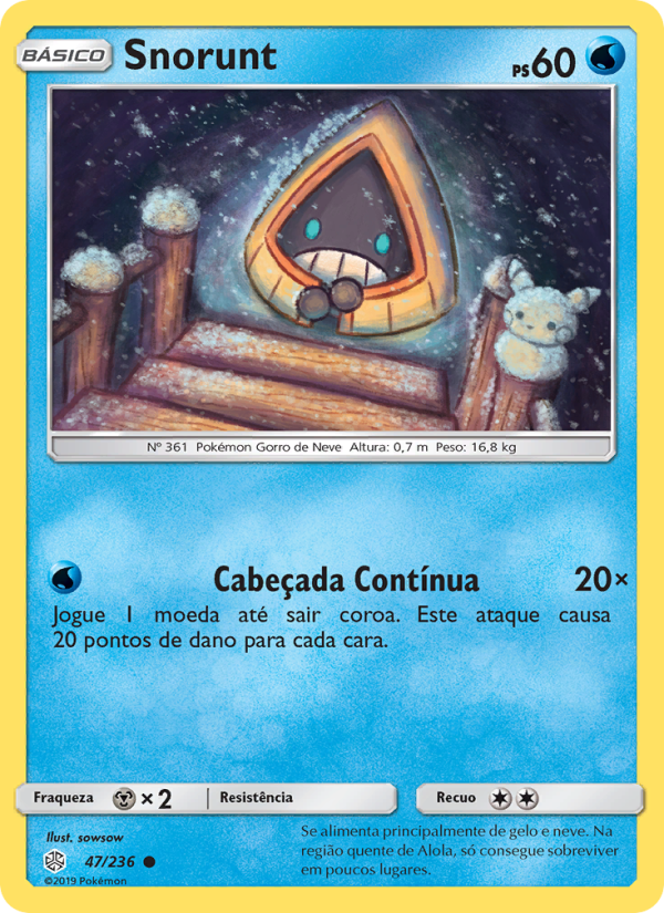 Snorunt 47 — Eclipse Cósmico (Portuguese Pokémon TCG card)
