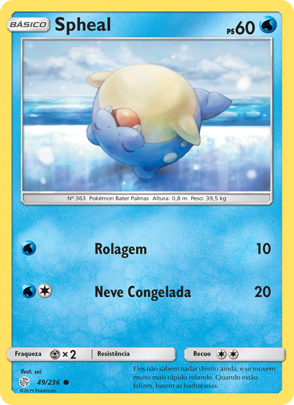 Spheal 49 — Eclipse Cósmico (Portuguese Pokémon TCG card)