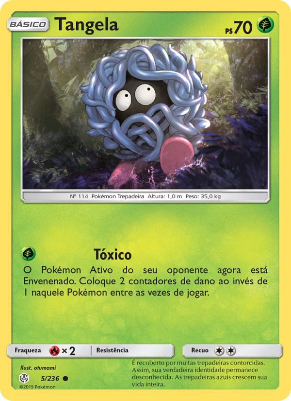 Tangela 5 — Eclipse Cósmico (Portuguese Pokémon TCG card)