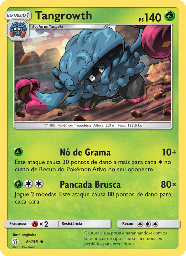 Tangrowth 6 — Eclipse Cósmico (Portuguese Pokémon TCG card)