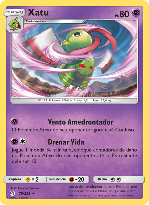 Xatu 79 — Cosmic Eclipse (Portuguese Pokémon TCG card)