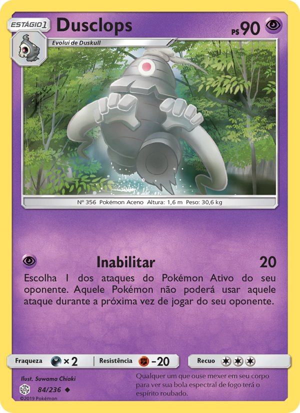 Dusclops 84 — Eclipse Cósmico (Portuguese Pokémon TCG card)