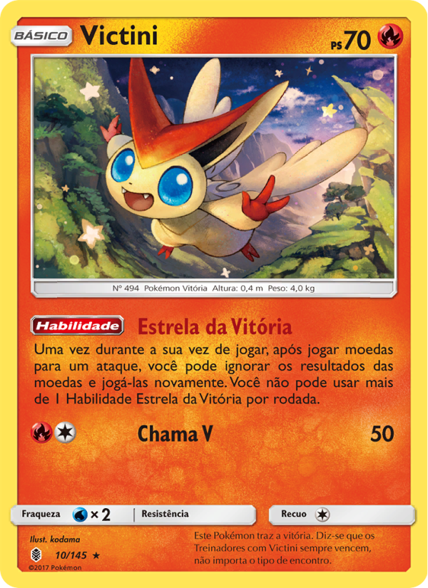Victini 10 — Guardiões Ascendentes (Portuguese Pokémon TCG card)